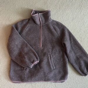 Madewell Women’s Purple Fleece Quarter-zip
